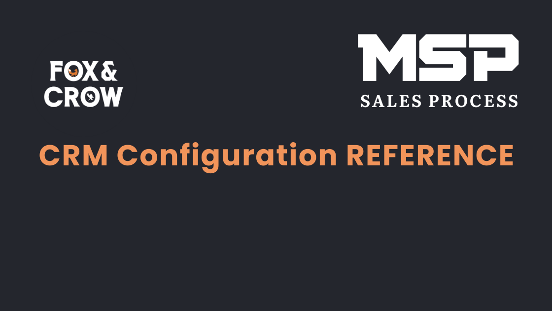 CRM Configuration REFERENCE crm-configuration-reference