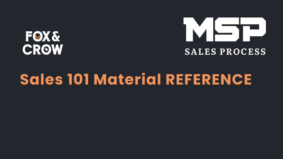 Sales 101 Material REFERENCE sales-101-material-REFERENCE